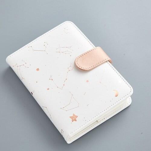 Starry Star Moon PU Leather Notebook Hardcover Paper Journal Diary Planner C90C