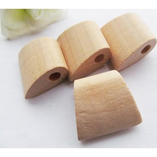 100pcs 27.63mmx30.35mm Unfinished Axe Natural Wood Spacer Beads Pendant Charm Finding,DIY Accessory Jewellry Making Beads