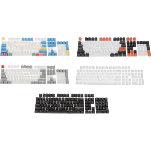 104 Keys PBT Key Caps Keycaps Etching For Mechanical Gaming Keyboard DIY Relieve Fatigue