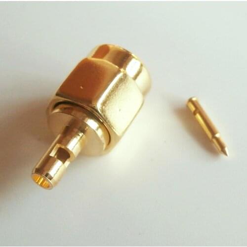 1X Pcs Connector SMA Male plug Window Solder for RG178 RG196 Cable Coax Brass GOLD Plated Straight RF Adapters