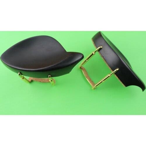 2pcs new Ebony 4/4 Violin Chin rest + Golden Screw, violin parts accessories