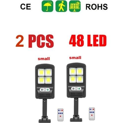 2 pcs tabular oblong Powerful Solar Light Outdoor Motion Sensor Waterproof Garden LED Solar wall Lamp Spotlights remote For Path