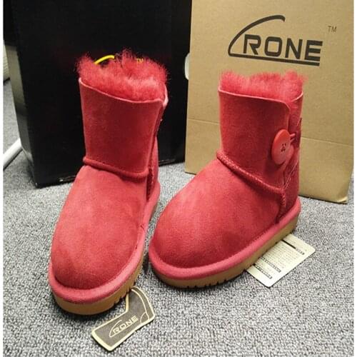 2020 Winter Brand 100% sheepskin boots girls shoes child real wool snow boots kids shoes fashion children boots