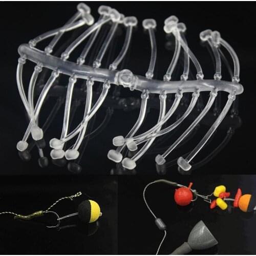 24pcs/Set Carp Fishing Boillie Stops Hair Rigs Stopper Fishing Accessories Rigid Tackles Holder Soft Carp Rigging Hook Bait G5A6