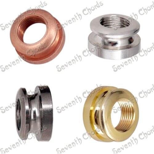 4 Pcs Metal Jack Threaded Buckle Cover Head Top Cap Tip For Guitar Bass Threaded Cylinder Jack Replacement parts