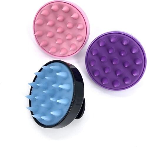 5 Colors Handheld Silicone Scalp Shampoo Massage Brush Washing Shower Hair Comb Mini Head Meridian Massage Comb