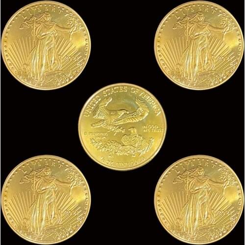 5PCS 1933 American The Liberty Commemorative Gold Coins Collectibles For Creative Gift
