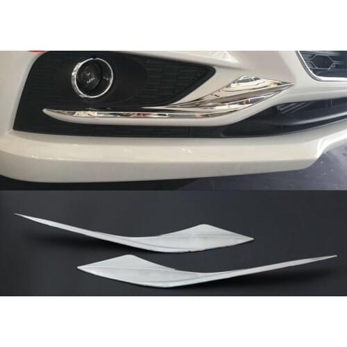 ABAIWAI For Chevrolet Chevy Cruze 2017 Head Foglights Trim Stickers Cover External Decoration Auto Styling Chrome fog lamp cover