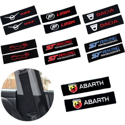 2pcs Car Accessories Seat Belt Covers For Toyota 86 Harrier Daewoo Daihatsu Vauxhall Vxr Lancia Holden For Mazda MS Auto Sticker