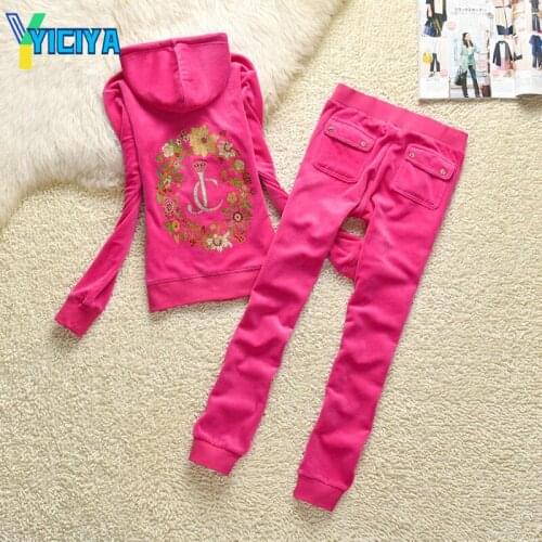 YICIYA 2021 velvet suit slim women autumn and winter sportswear popular two piece Leggings casual Yoga suit,tracksuit women,met