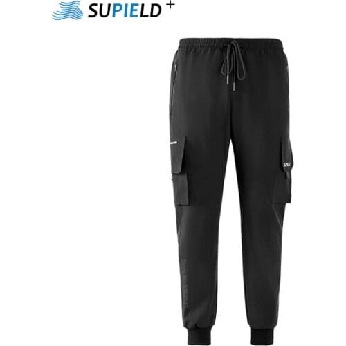 SUPIELD Aerogel Cold Resistance Hydrophobic Cargo Pants Solid Black Trousers Men Women Fashion Streetwear Winer Warm Trousers