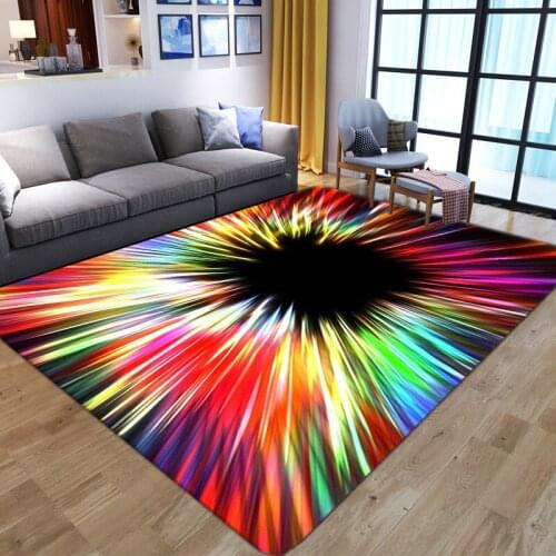 Colour Geometric 3D Printed Carpets for Living Room Bedroom Large Area Rug Kid Room Play Floor Mat Cartoon Child Game Big Carpet