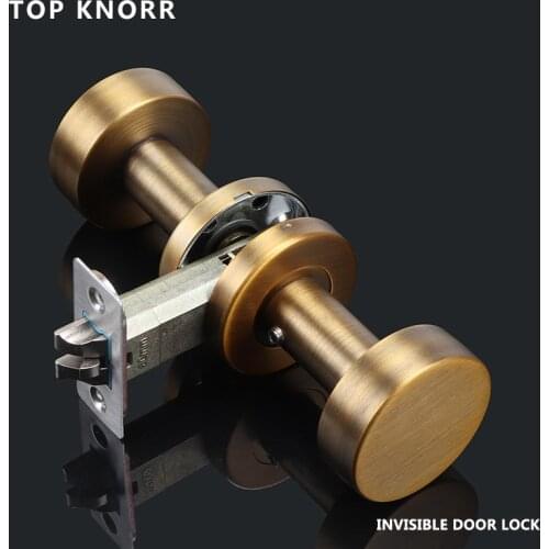 304 stainless steel door handle cylinder door lock double-sided lock hidden door background wall door hardware accessories