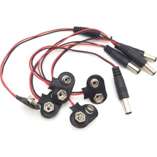 Experimental 9V Battery Snap Power Cable to DC 9V Clip Male Line Battery Adapter For Arduino Uno R3 DIY Jack Connector