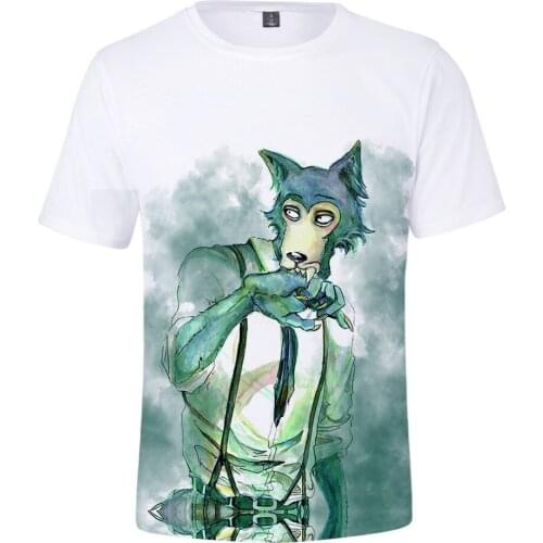 2020 Popular Anime BEASTARS Animals Wolf Rabbit 3d t shirt Kids men women short sleeve t-shirt harajuku tshirt top clothes