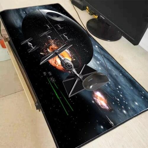 XGZ 90X40CM Star Wars Lock Edge Large Mouse Pad Gamer PC Computer Mat Natural Rubber Gaming Mousepad Gaming Desk Keyboard Mat