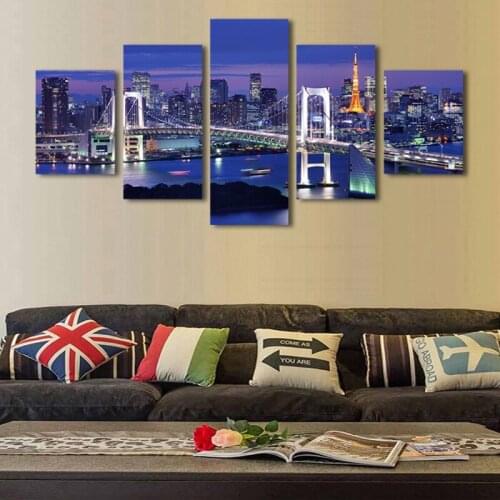 2017 Hot Sales Withframed 5 Panels Picture New York City HD Canvas Print Painting Artwork Wall Art Canvas painting Wholesale15