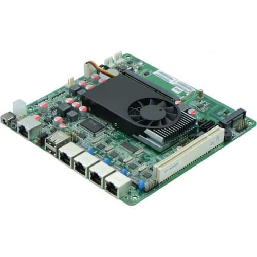 Firewall motherboard D525 multi network port router 4 82583V Gigabit Lan 2 RS232 Mini ITX Firewall Server Motherboard