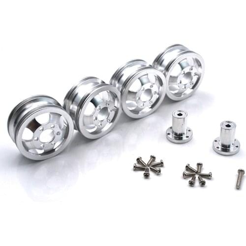 Metal Upgrade Shock-Proof Wheel Hub Rim for B1 B16 B24 B36 C14 C24 1/16 WPL RC Truck with Screw