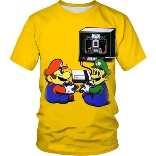 Cartoon comedy 3D printing fashion mens and womens t-shirts soft texture hip-hop mens clothing t shirts for men