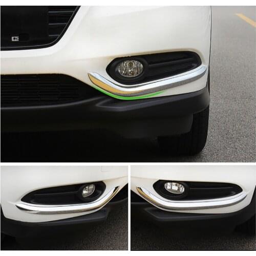 ABS CHROME TIM FRONT FOG LIGHT LAMP COVER STRIP CAR STYLING AUTO ACCESSORIES FOR HONDA HRV VEZEL HR-V 2014 2015 2016 2018 2019