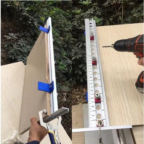 2 In 1 Punch Locator Self Centering Drill Guide Kit Positioning template Woodworking Tools