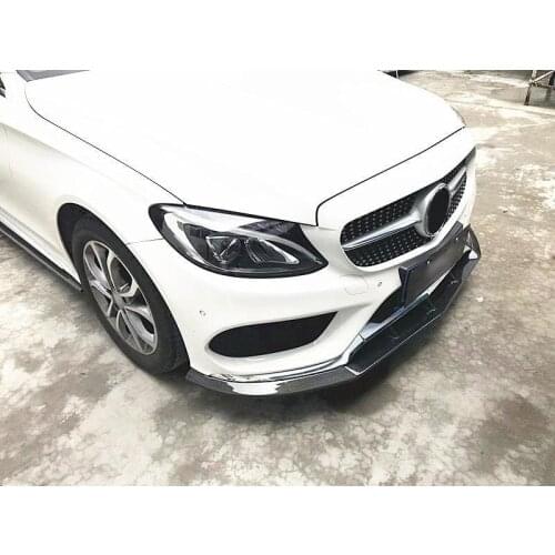 Fit For Benz C-class W205 Four Door Sports Carbon Fiber Lip Shovel Front Spoiler