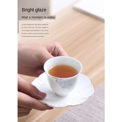 Hand-Painted Kung Fu Tea Set Teacup Ceramic Cup Master Cup Single Cup Small Ceramic Cups Retro Style Cup Bubble Tea Cup Teacups