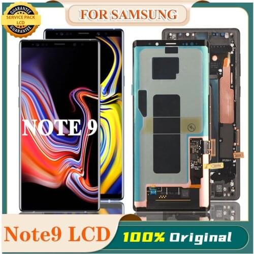 ORIGINAL SUPER AMOLED 6.4'' LCD with frame for SAMSUNG GALAXY Note 9 Note9 N960D N960F Display Touch Screen Digitizer Assembly