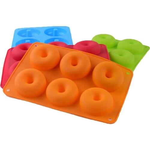 Silicone Donut Mold Strawberry Cake Mould Non-Stick Candy Doughnut Baking Pan Bakeware Tool