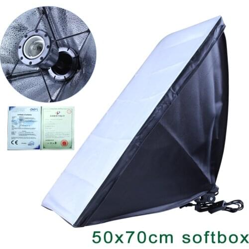 Photo Studio 50*70cm Photography diffuser Studio Softbox E27 Lamp Holder For Continuous Lighting not include Bulb