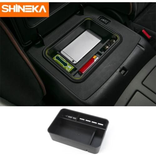 SHINEKA Interior Inner Armrest Storage Box Cover for Nissan Patrol Y62 2017