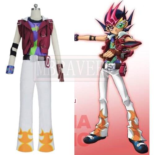 Yu-Gi-Oh! Yu Gi Oh Yuma Tsukumo Cosplay Costume Cos Halloween Party Custom Made Free Shipping
