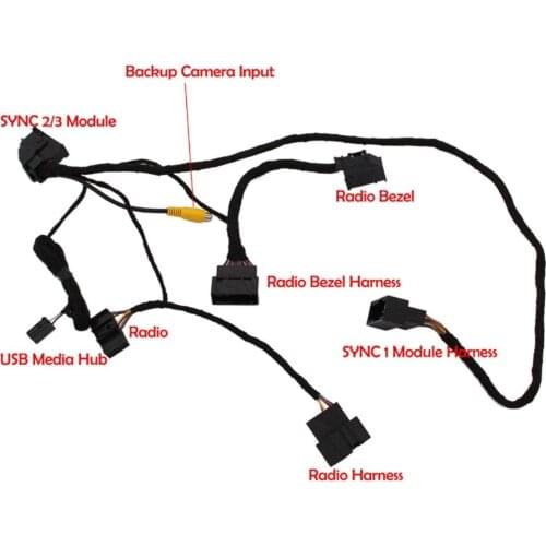 4" to 8" PNP Conversion Power Harness for Ford-Car SYNC 1 SYNC 2 to SYNC 3 Upgrade Wire Harness