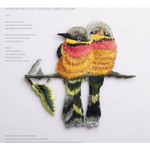 1Pcs Bird Animal Iron On Patch Embroidered Applique Sewing Patch Clothes Stickers Garment DIY Apparel Accessories
