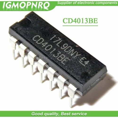 10pcs/lot CD4013BE CD4013 DIP-14 IC Preset and Reset Trigger / Logic Chip New Original