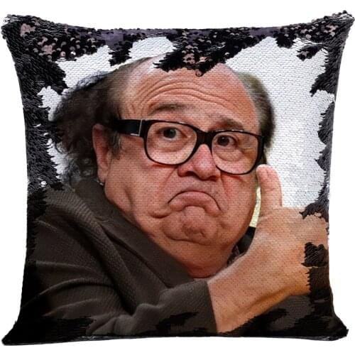 2020 DIY Sequin Danny Devito Reversible Color Changing Pillow Case Magical Mermaid Decorative Cushion Cover with Champagne
