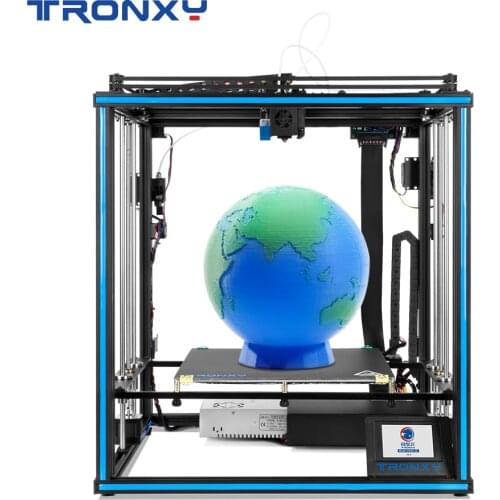 2020 Newest Upgraded 3D Printer X5SA-2E 24V Ultra-quiet Driver Dual Titan Extruders Dual filament Sensor Auto leveling Printing