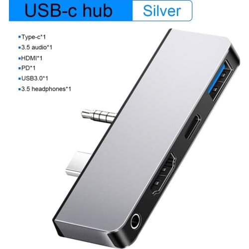 4 in 1 Docking Station Hub for HDMI 4K USB3.0 Adapter for Microsoft Tablet Surface Go