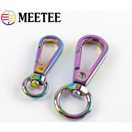 5/10pcs Colored 8mm 13mm Bag Buckles Metal Swivel Trigger Clasp Dog Collar Webbing Strap Snap Hook DIY Accessories