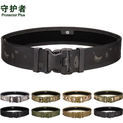 5CM 70-120CM length Camping Outdoor CS Waist Seal Tactical Quick-hanging Multi-function Double Buckle Belt a5456