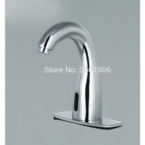 Free shipping automatic cold water faucet Deck Mounted automatic faucet sensor mixer hospital toilet medical auto taps ZR6106