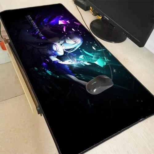 Mairuige Rezero Japan Anime Large Gaming Mouse Pad Locking Edge Mouse Mat Speed/Control Version for Dota DOTA Mousepad 11 Size