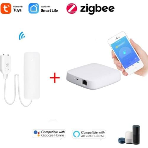 Tuya Zigbee Water Leakage Alarm Independent WIFI Water Leak Sensor Detector Flood Alert Overflow Security Alarm Smart Home