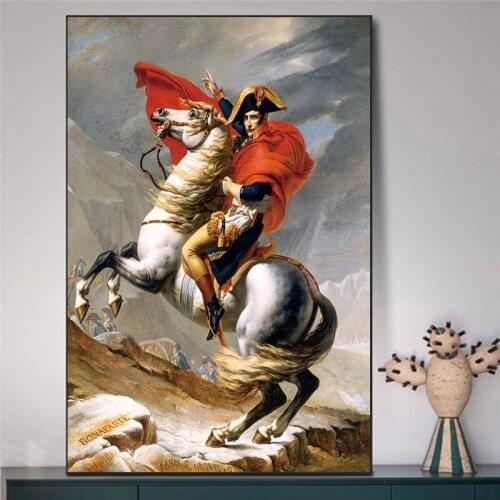 French Jacques-Louis David Napoleon Print Wall Art Pictures Poster Canvas Printings for Bedroom Living Room Home Decor Cuadros