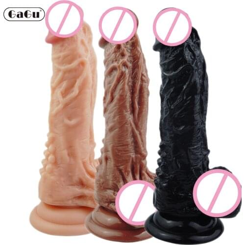 GaGu 7.48 Inch Realistic Dildo Anal Plug Huge Phallus Thick PVC Penis With Suction Cup G Spot stimulator Adult Sex Toy for Women