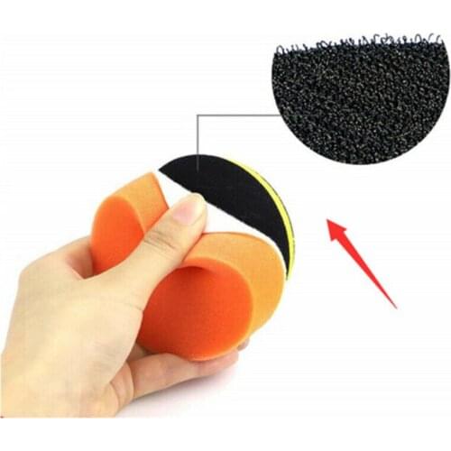 Sponge Polishing Pads 4pcs 3Inch Wool Cushion Suction Cup Sponge Wool Buffing Polishing Pad Kit For Car Polisher Drill Adapter