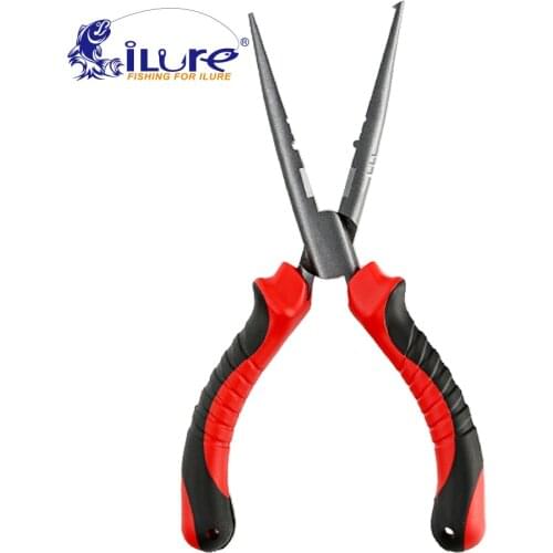 ILure High Carbon Steel Fishing Pliers Fish Lure Hook Remover Line Cutter Scissors Grip Hooks Split Rings Sleeves Tackle Pesca