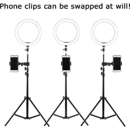 W/Tripod Video Light Lamp Ring Fill Light LED Ring Light Dimmable Beauty Makeup Photography Three-Speed Universal Stand