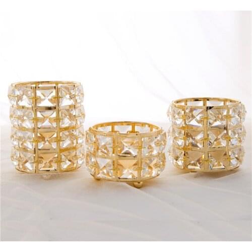 Creative Crystal Pen holder Nail Makeup Brush Storage Bucket Desktop Crystal Candlestick Decoration Crafts